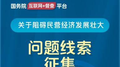 黄色日逼视频免费看国务院“互联网+督查”平台公开征集阻碍民营经济发展壮大问题线索